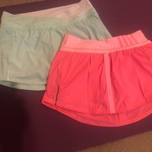 Two lululemon size 6 tennis skirts